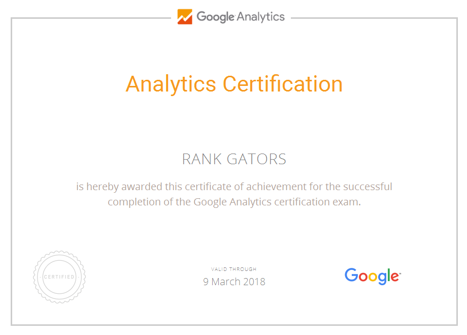 analytics certification